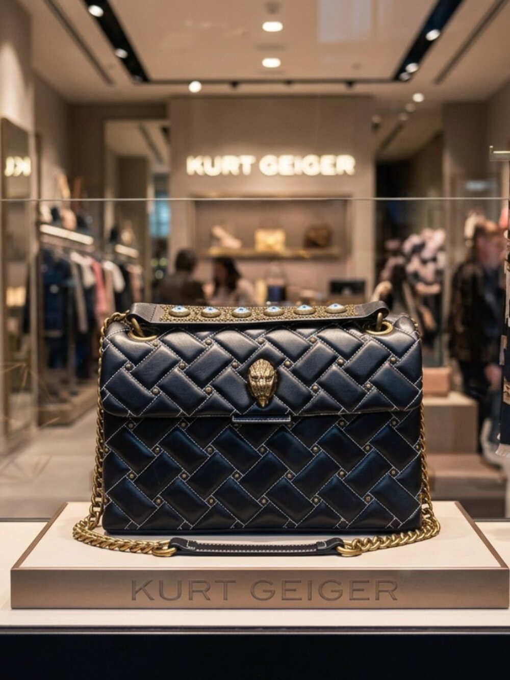 Kurt Geiger London Leather Eye Kensington Bag EUC - RARE